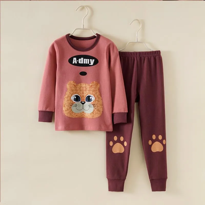 2-piece Bear Pattern Pajamas Sets for Toddler Boy Wholesale Children's Clothing