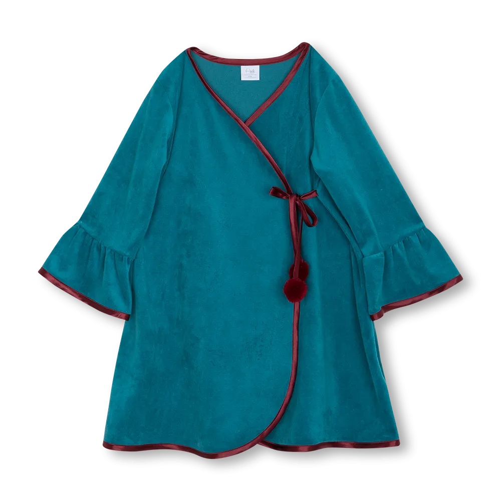 AGNIA KIDS' ROBE EMERALD