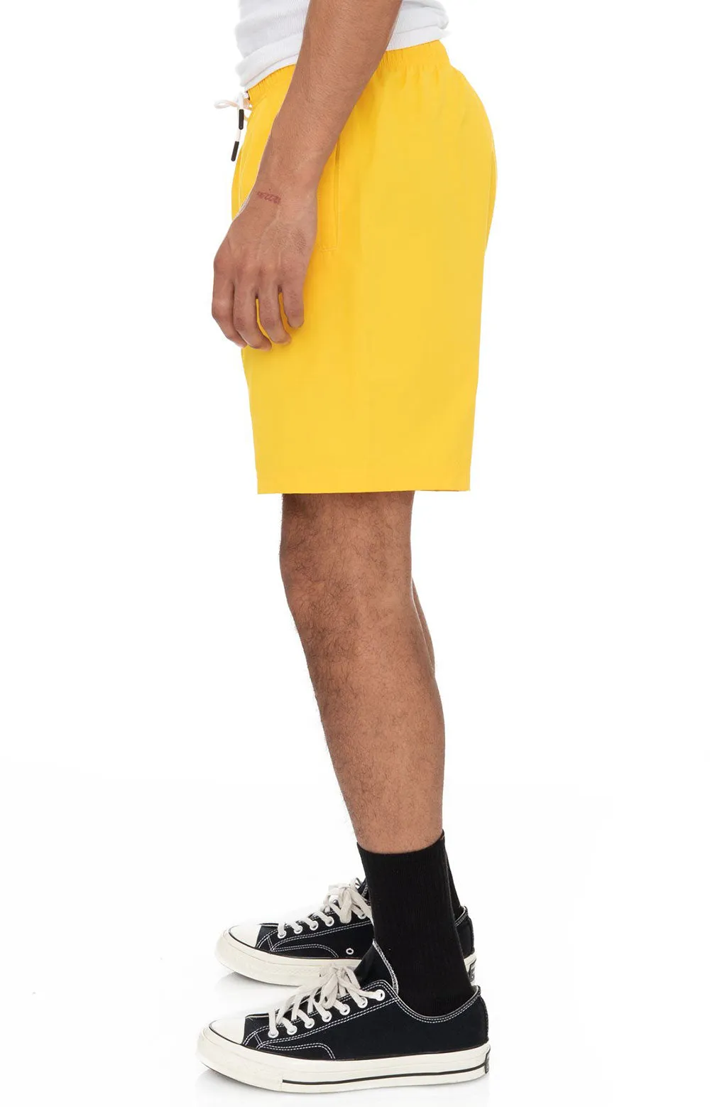 Authentic Pop Emay Shorts - Dark Yellow/White