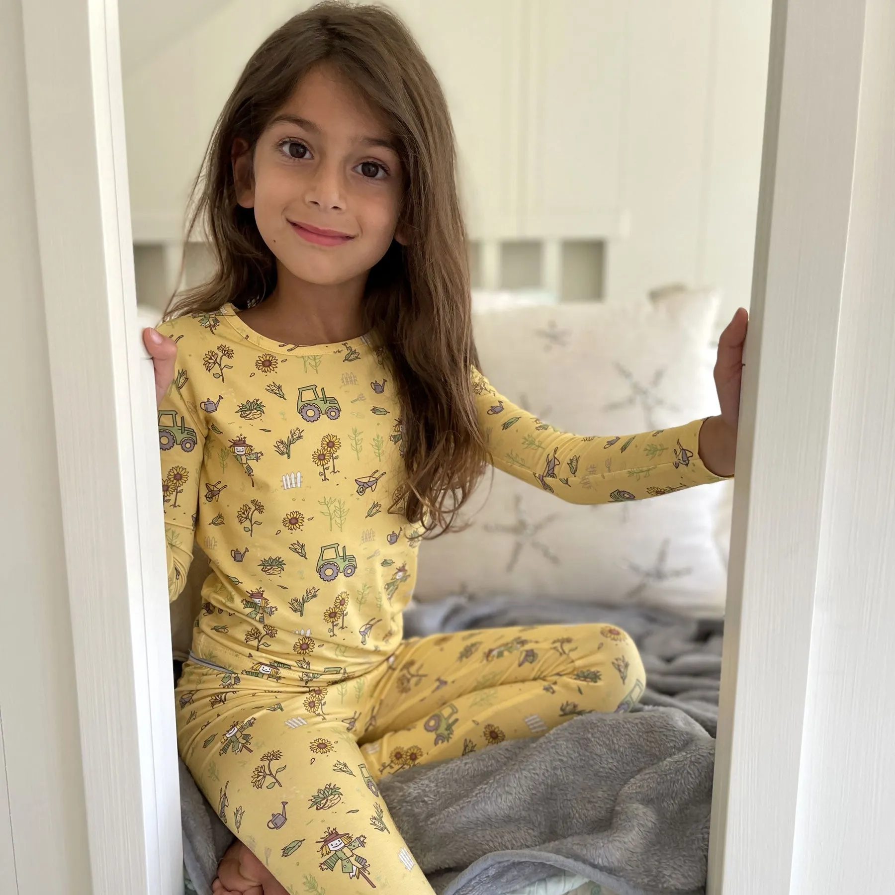 Autumn Harvest Bamboo Kids Pajamas