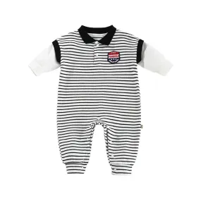 Baby Onesies Striped Male Baby Newborn Clothes Baby Autumn Clothes