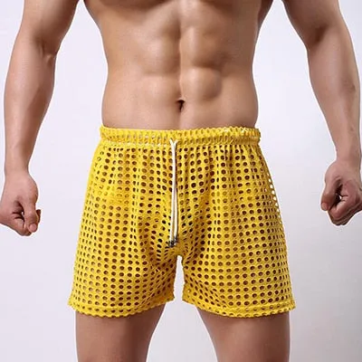 Big Mesh Brand-Clothing Hollow Men'S Home Pajamas