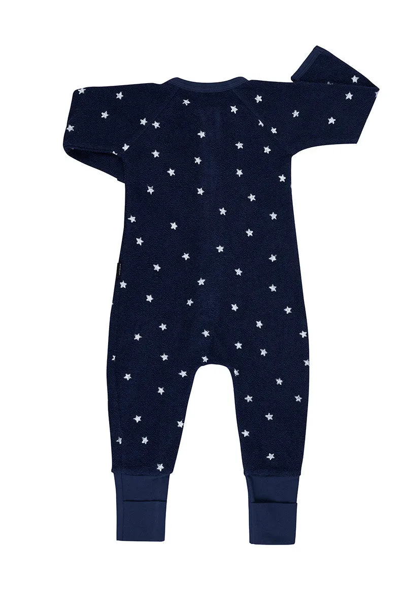 Bonds 2 Way Zip Poodlette Wondersuit - Star Shine Black Sea Navy