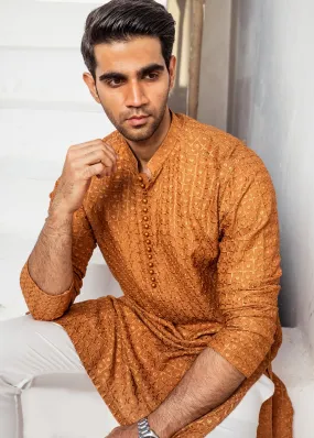 CK 726 Mustard Chicken Kari Kurta Pajama For Men