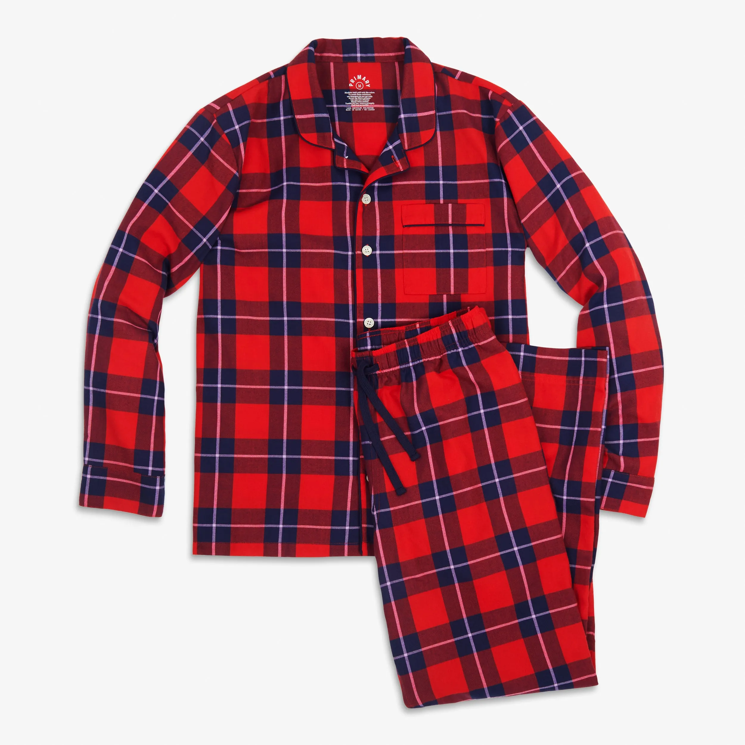 Clearance fit 2 grown-ups plaid pj set