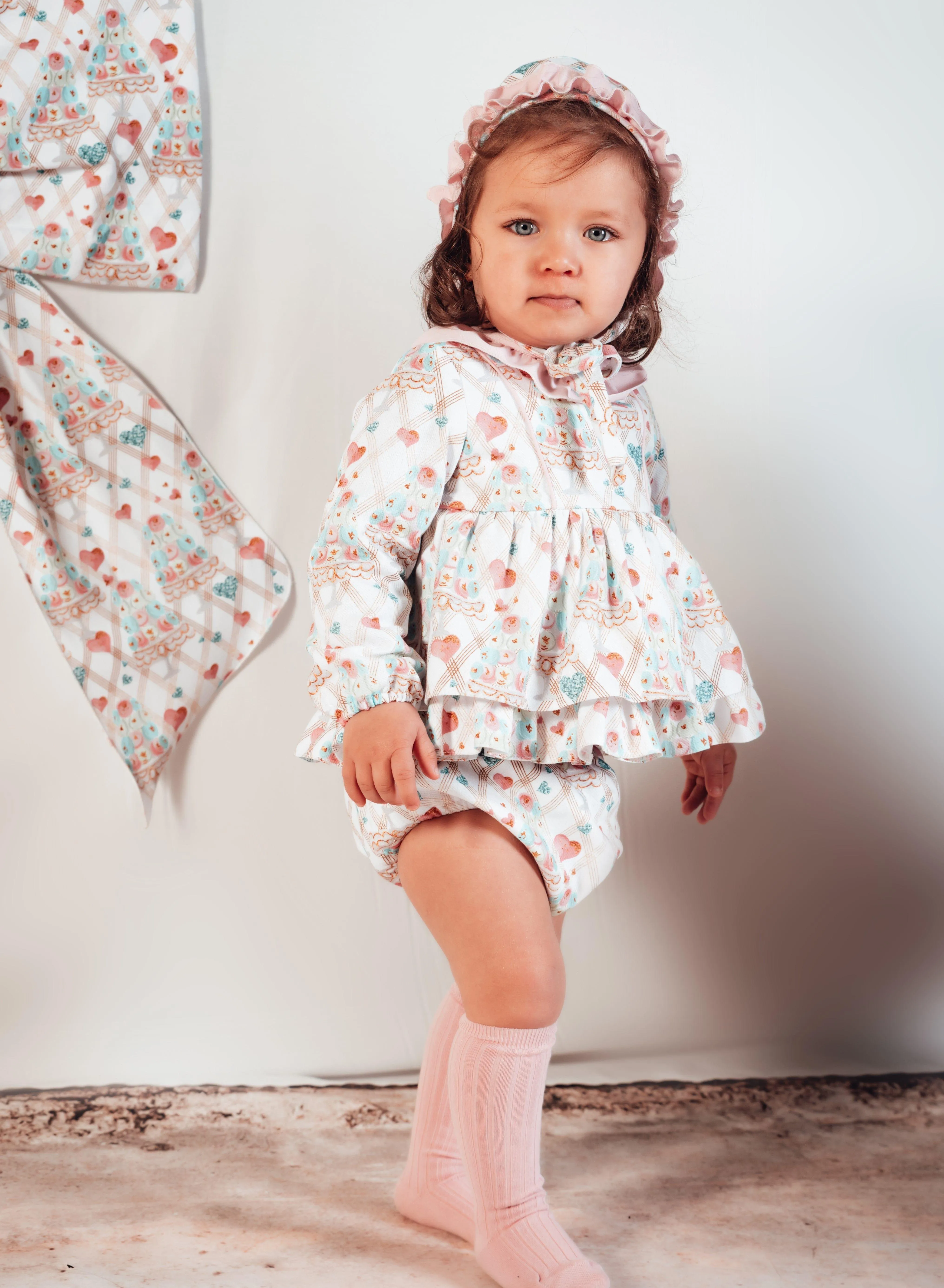 CLEARANCE SALE - Babine AW23 - Baby Girls Dress & Knickers Macaroon Collection