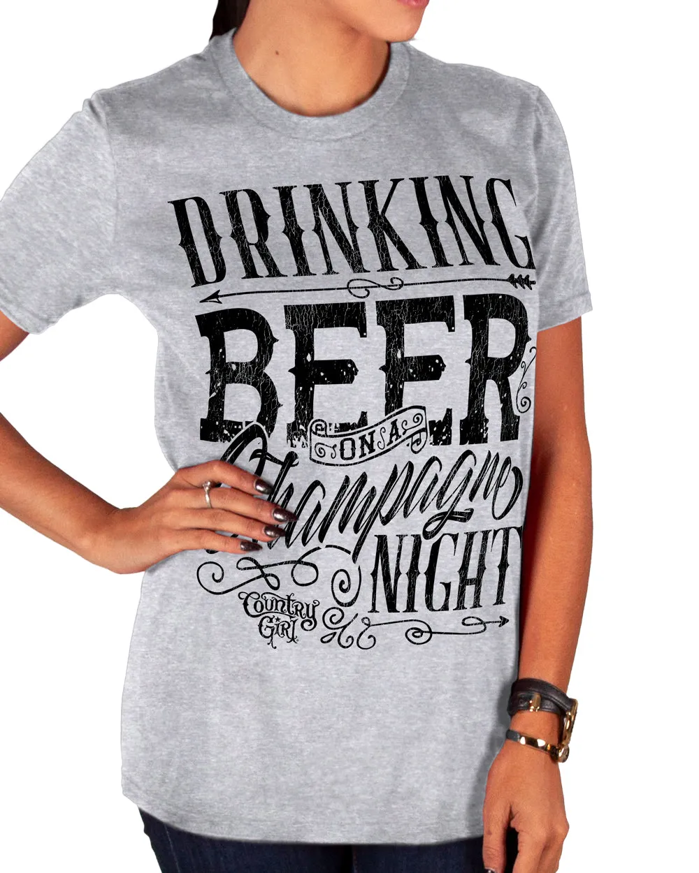 Country Girl® Women's Cotton Tee Champagne Night