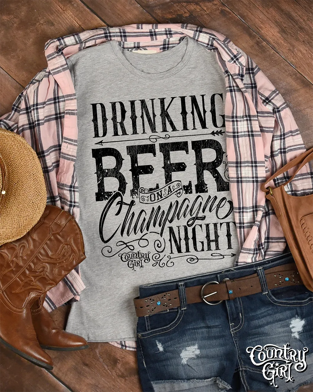 Country Girl® Women's Cotton Tee Champagne Night