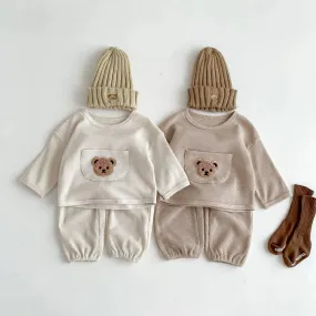 Cozy Teddy Bear Waffle Kids Set