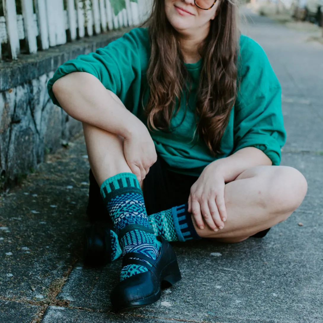 Crew Socks - Evergreen