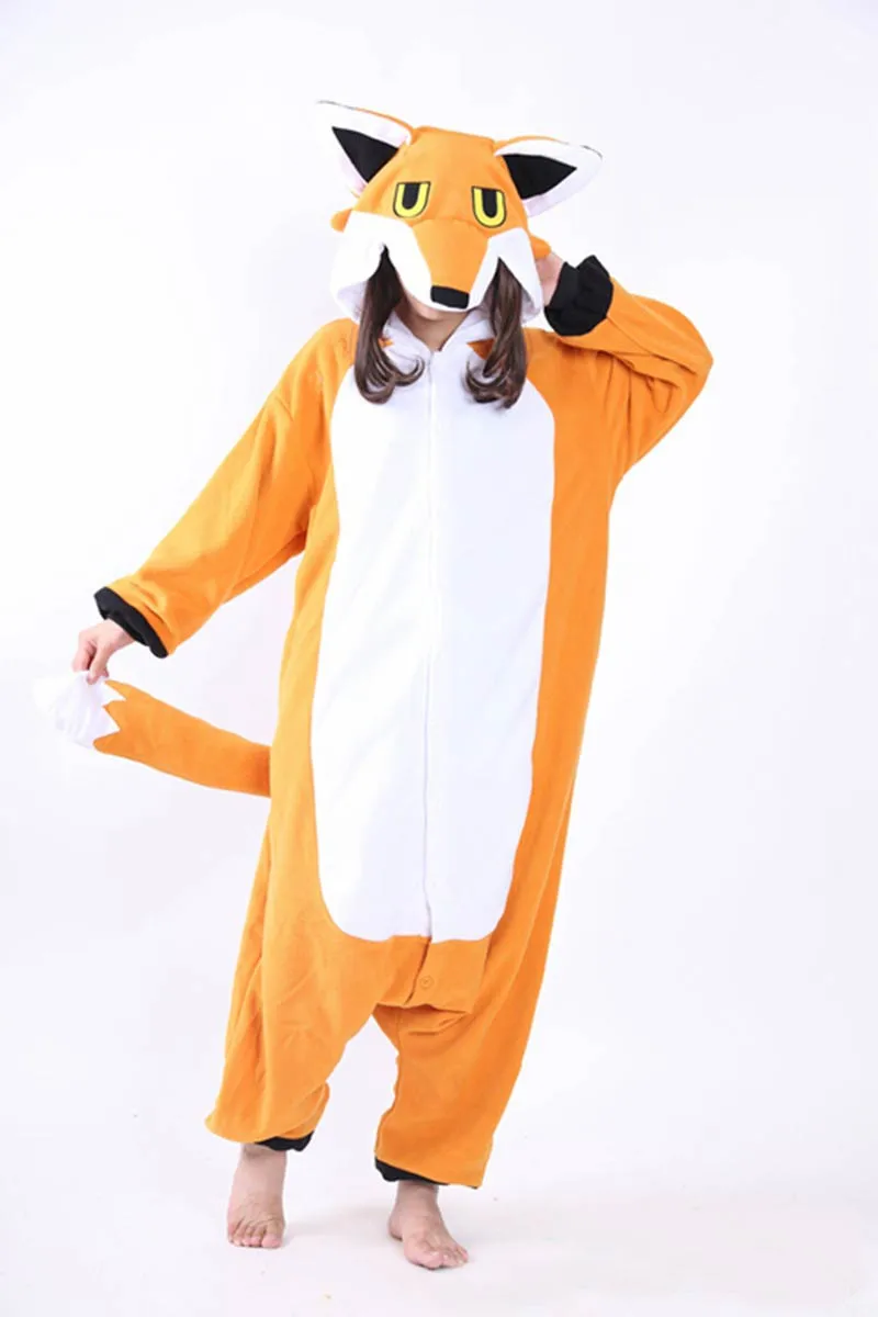 Cute Fox Onesies Autumn Winter Soft Fleece Sleepwear