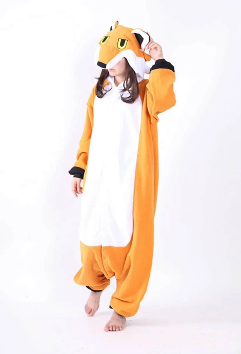 Cute Fox Onesies Autumn Winter Soft Fleece Sleepwear