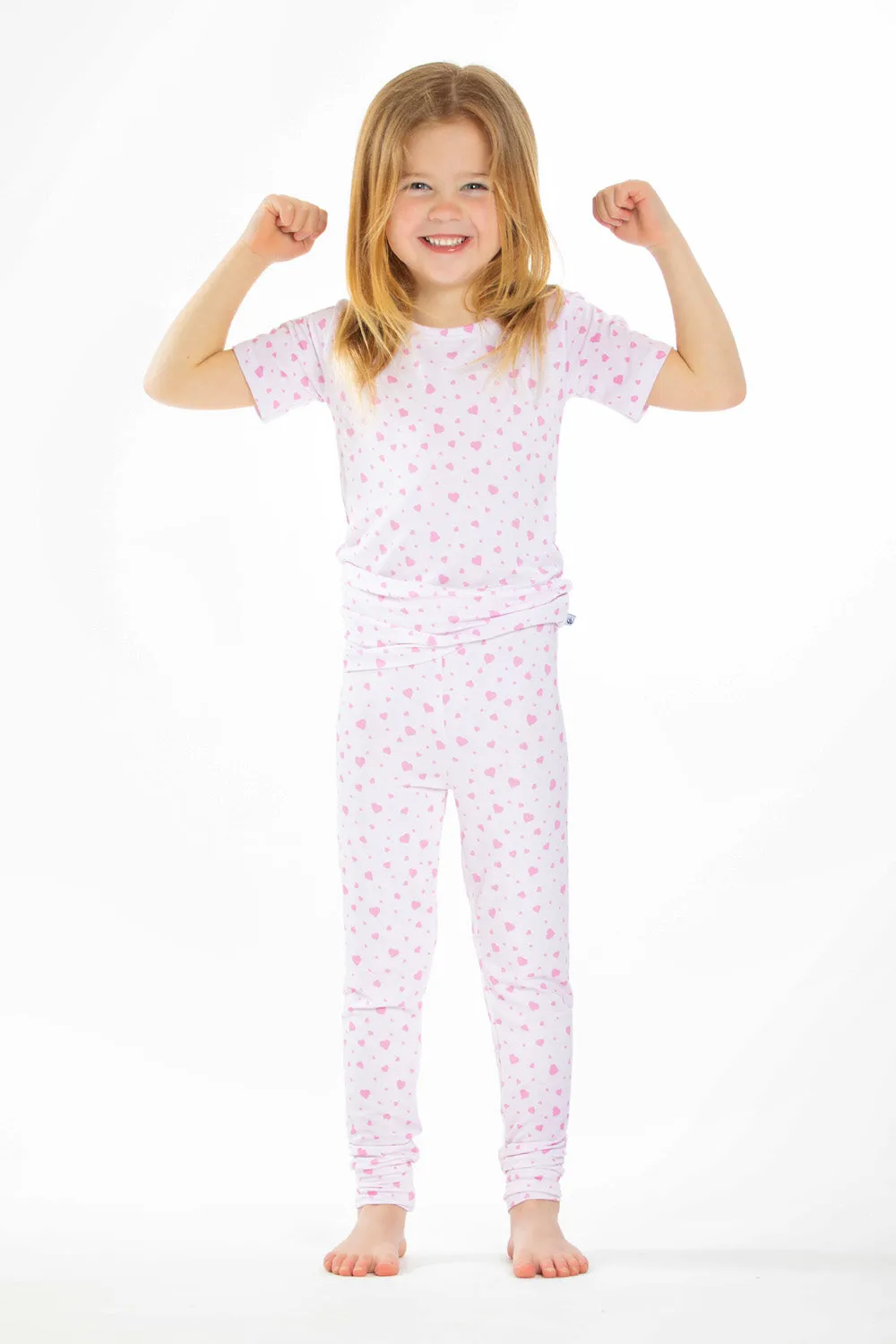 Dainty Heart Bamboo Pajamas Short Sleeve Set