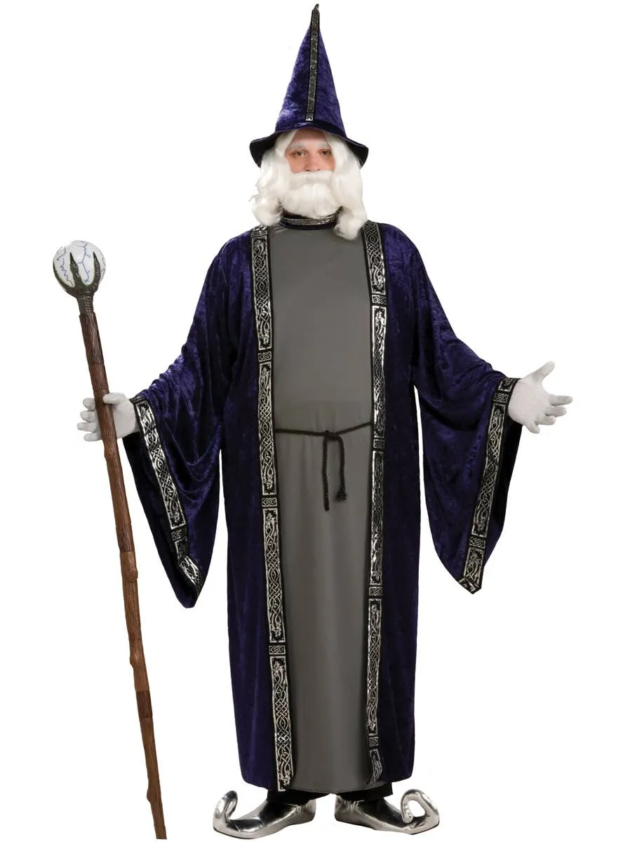 Deep Purple Mens Plus Size Merlin Wizard Costume