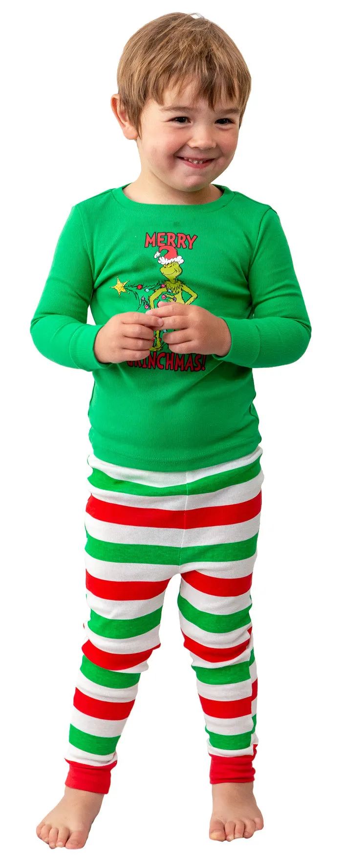 Dr. Seuss Grinch Merry Grinchmas! Matching Family Unisex Adult And Kids Pajama Set