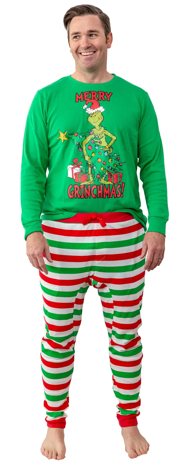 Dr. Seuss Grinch Merry Grinchmas! Matching Family Unisex Adult And Kids Pajama Set