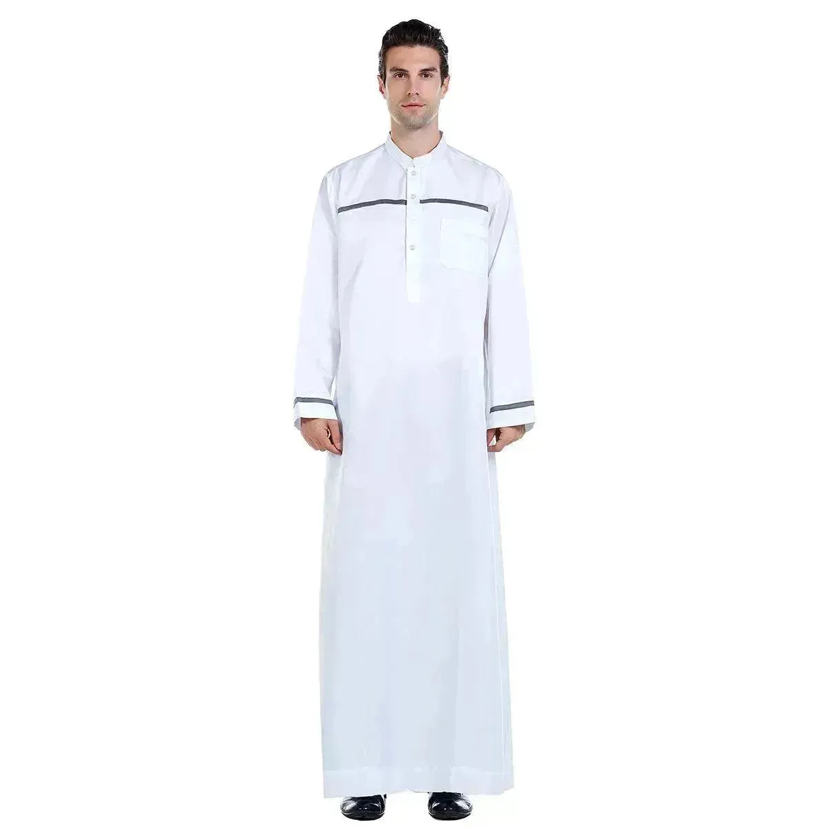 Fashionable and Elegant Foreign Trade Arab Middle East Men's Robe Moroccan Men's Jalabiya