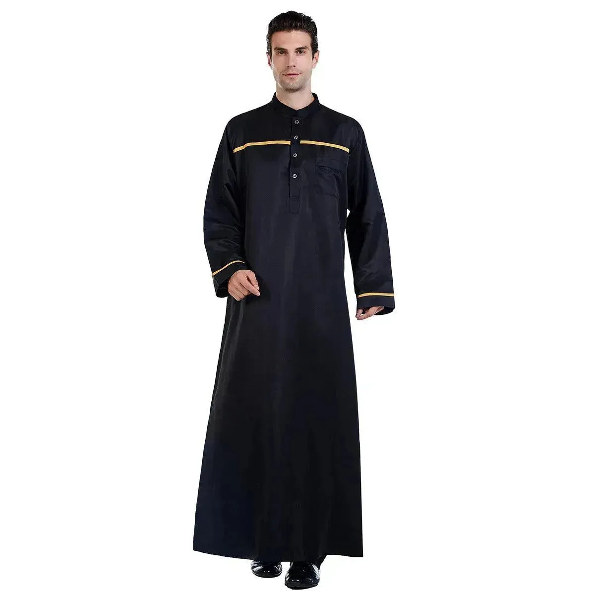 Fashionable and Elegant Foreign Trade Arab Middle East Men's Robe Moroccan Men's Jalabiya