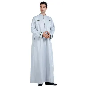 Fashionable and Elegant Foreign Trade Arab Middle East Men's Robe Moroccan Men's Jalabiya