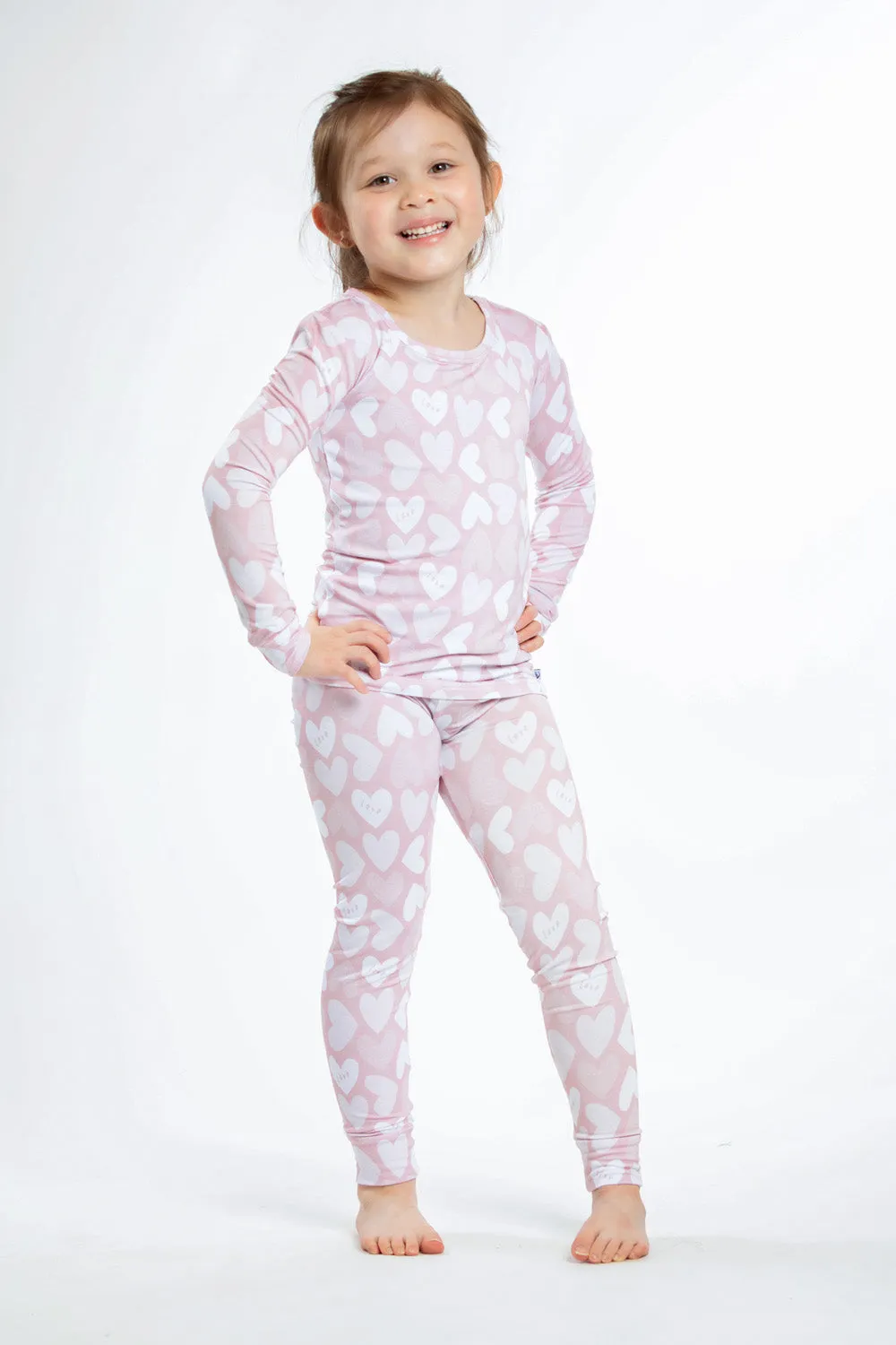 Full of Heart Bamboo Pajamas Long Sleeve Set