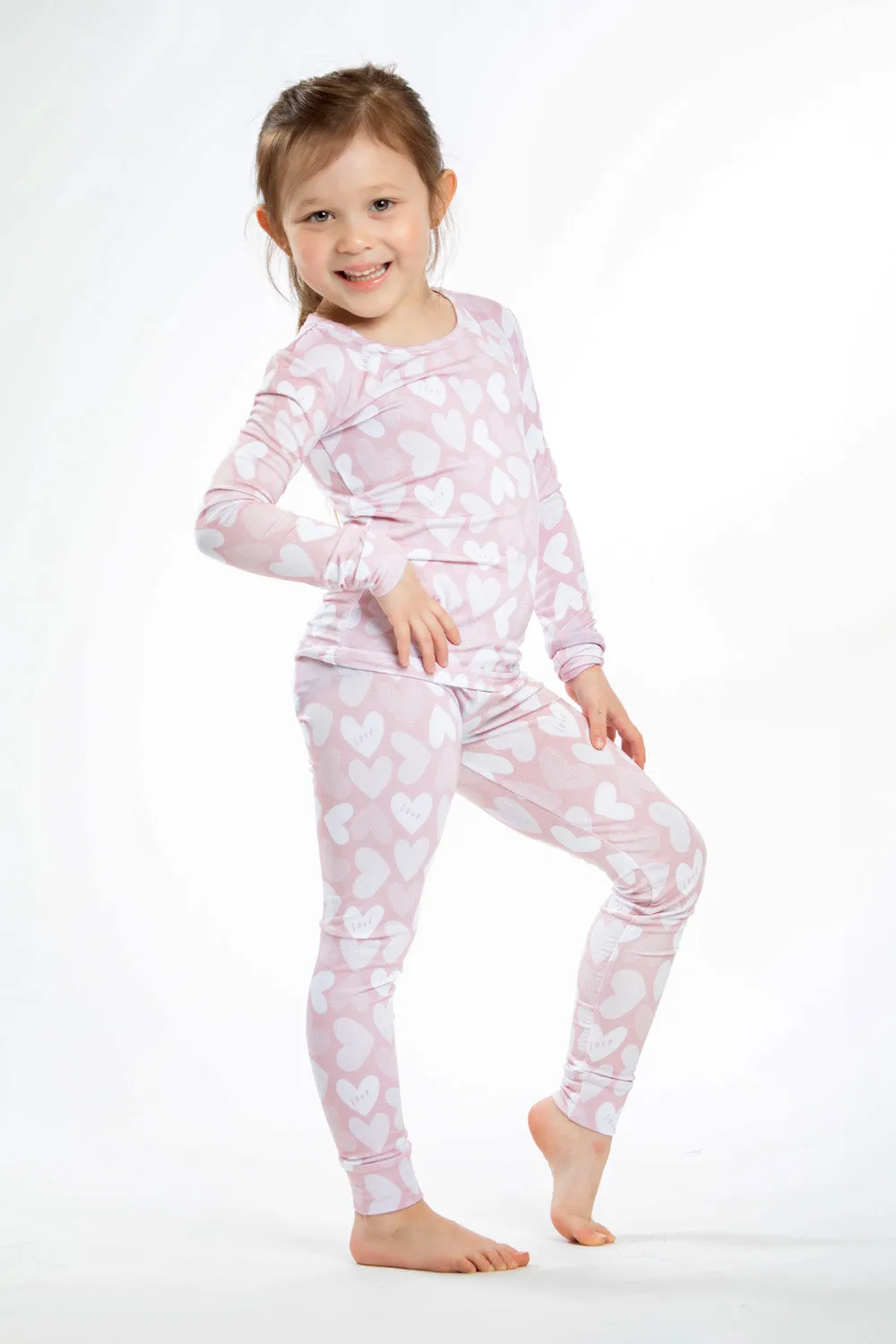 Full of Heart Bamboo Pajamas Long Sleeve Set