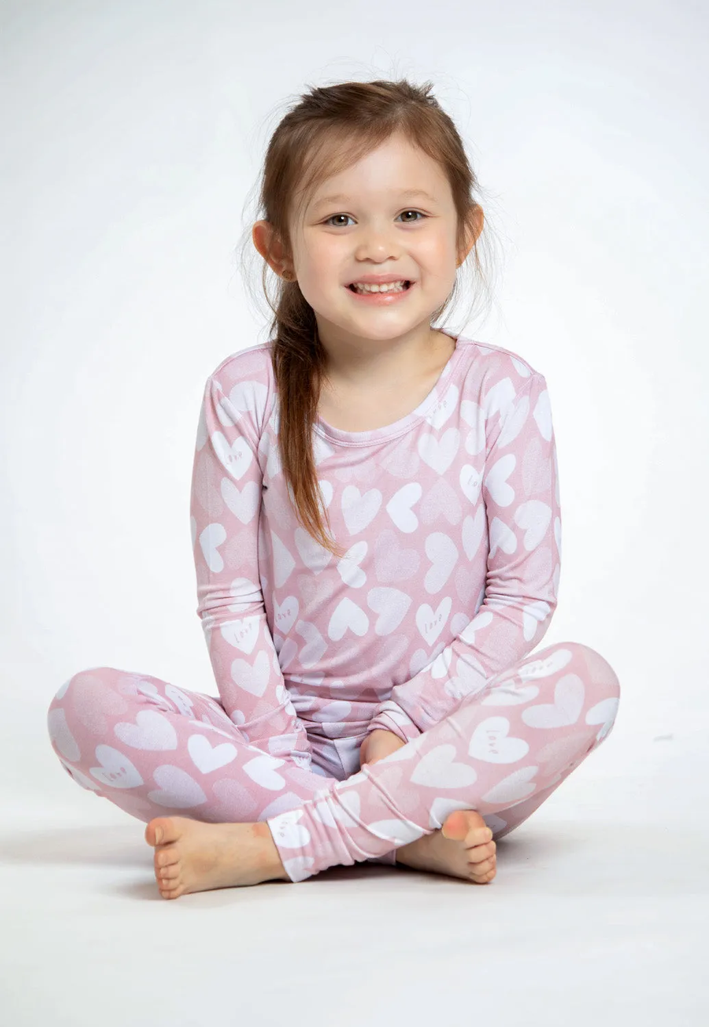 Full of Heart Bamboo Pajamas Long Sleeve Set