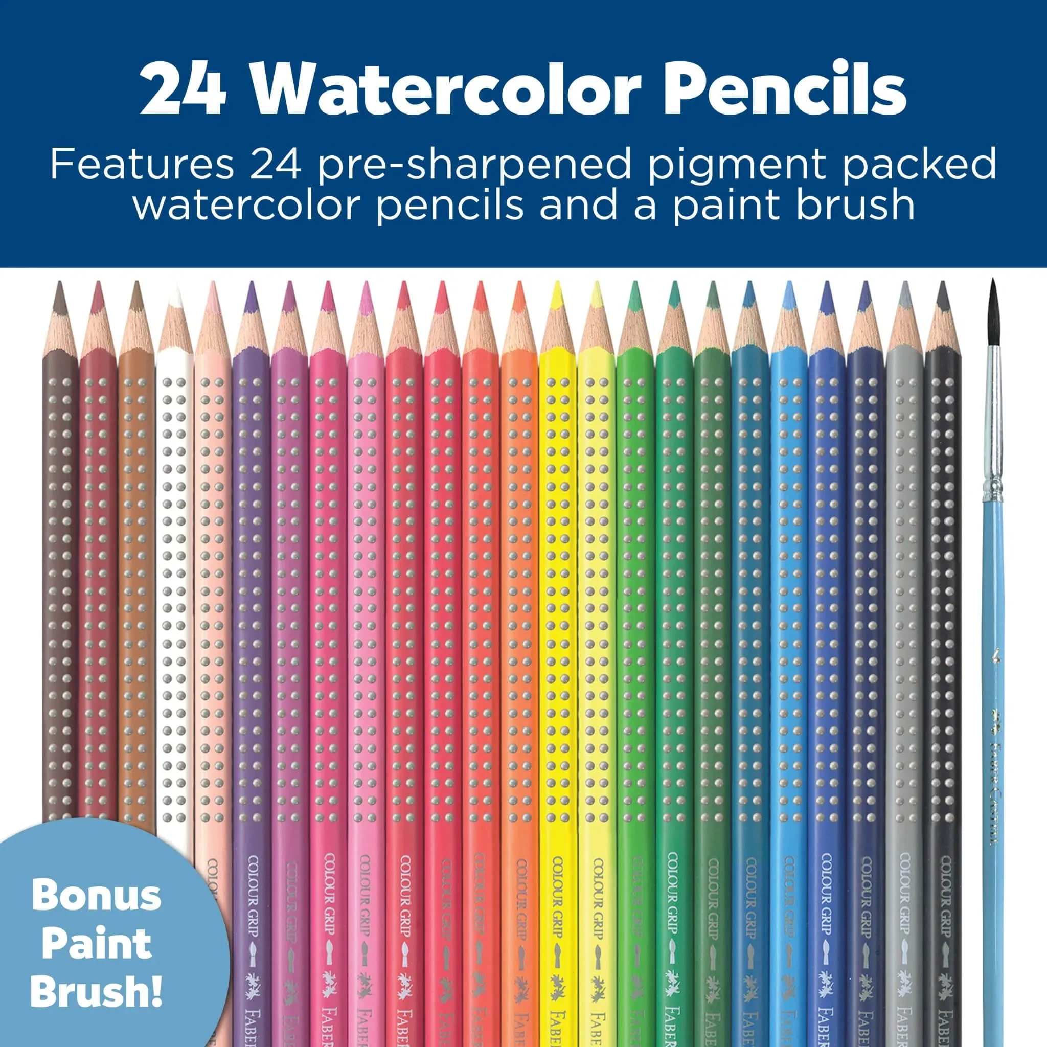 GRIP Watercolor Pencils - 24 Pack - Faber-Castell