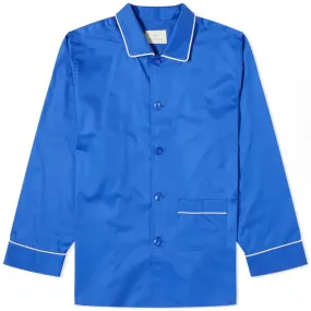 Hay Outline Long Pajama Shirt, blue