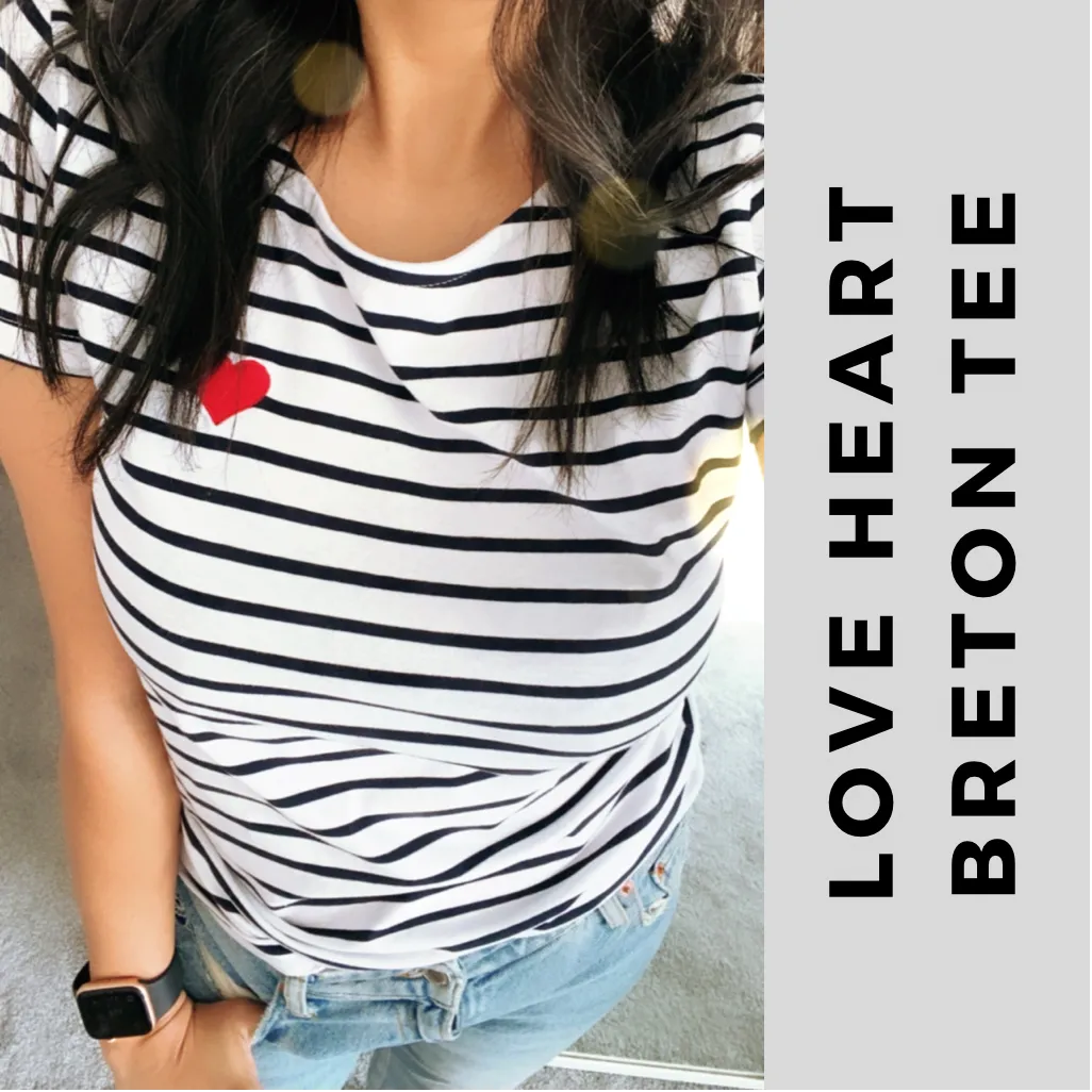 Love Heart Breton Tee