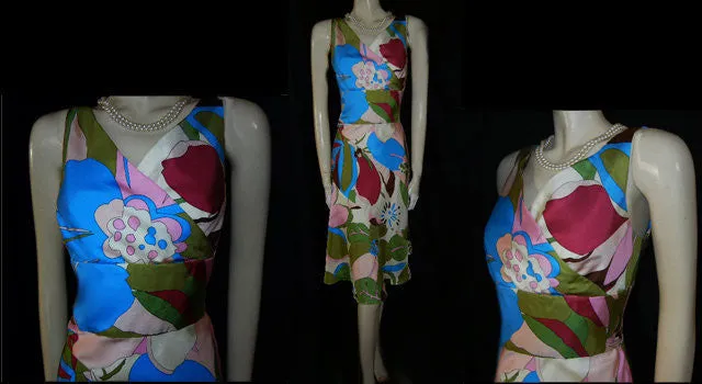 *LUSCIOUS PHILIP DICAPRIO FLORAL SILK DRESS - NEW WITH TAG