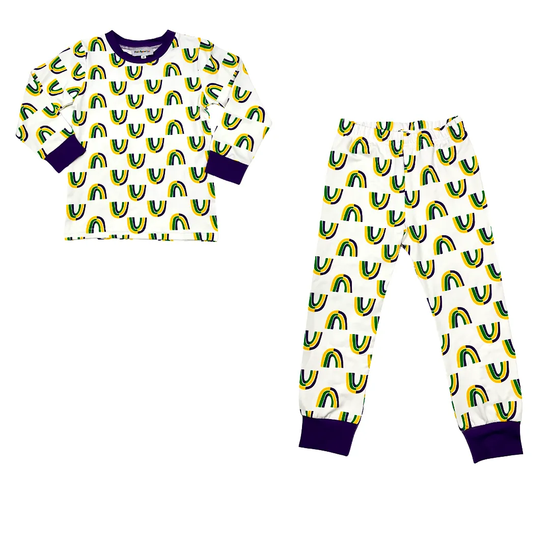 Mardi Gras Rainbows Pajama Set (Each)