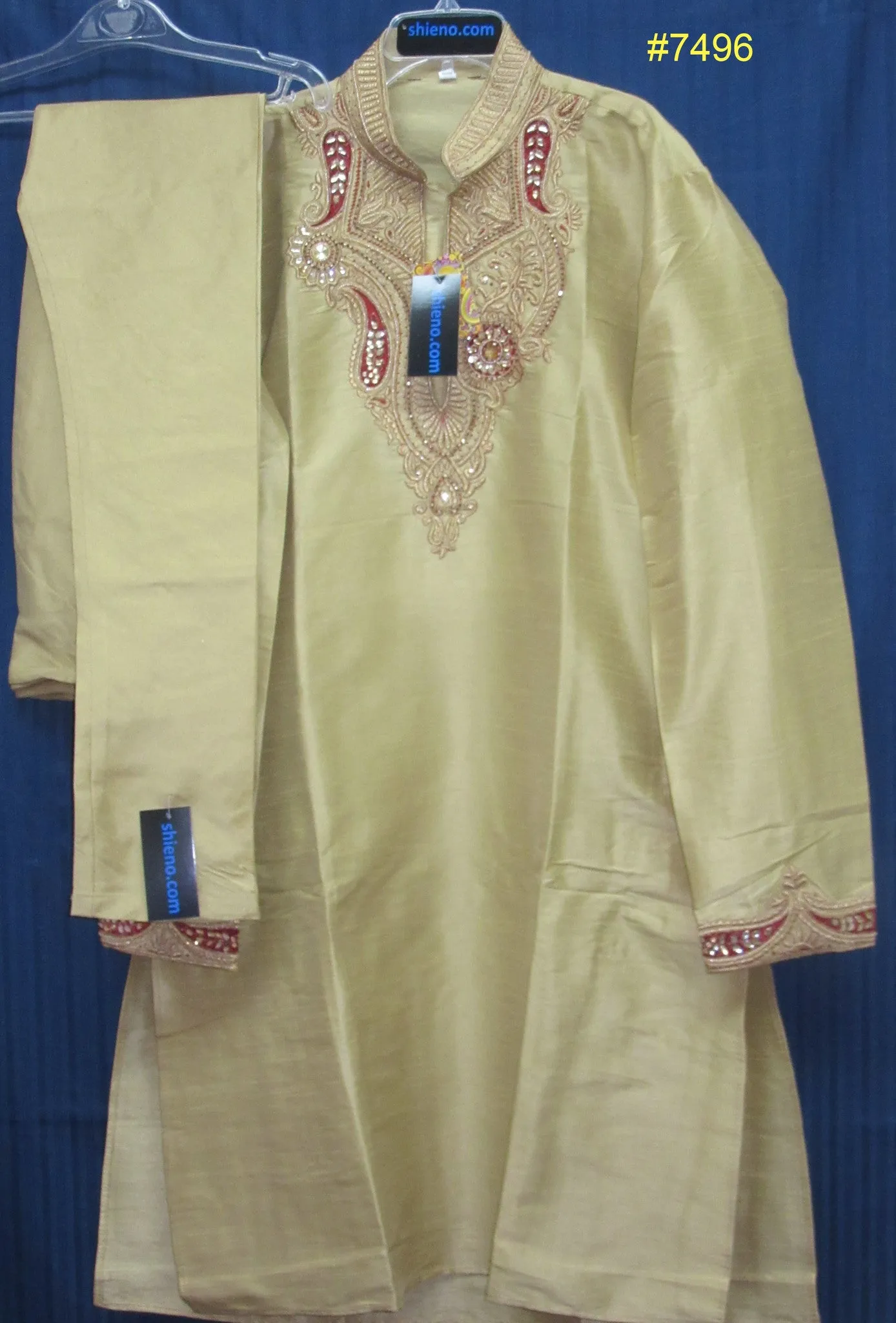 Men's 7496 Party Wear Kurta Pajama Set Medium Size Shieno Sarees