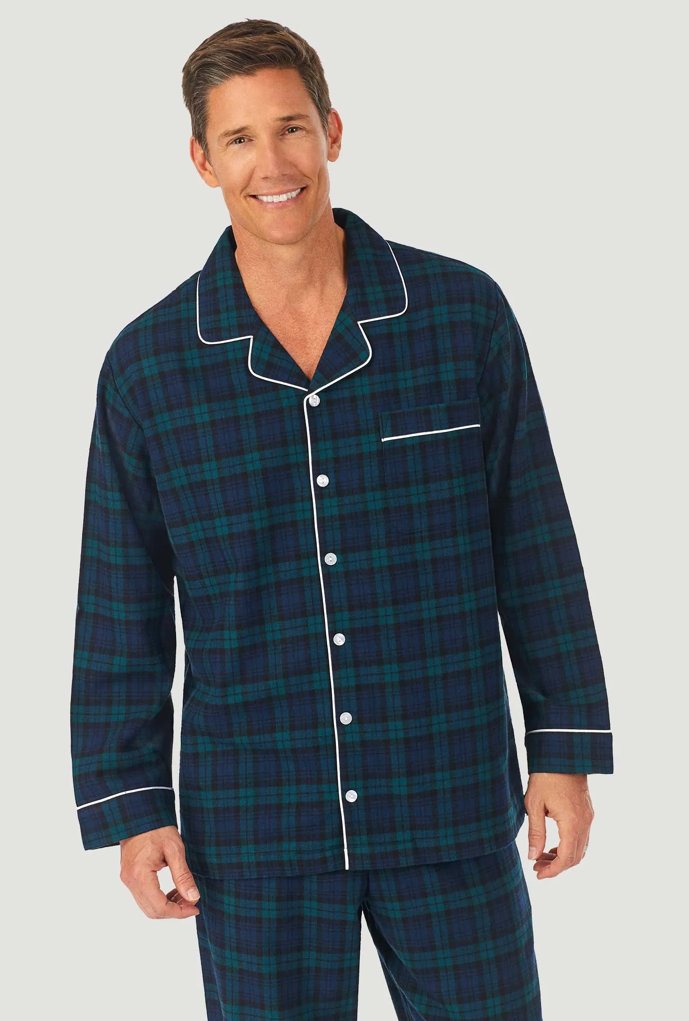 Men's Black Watch Flannel Pajama