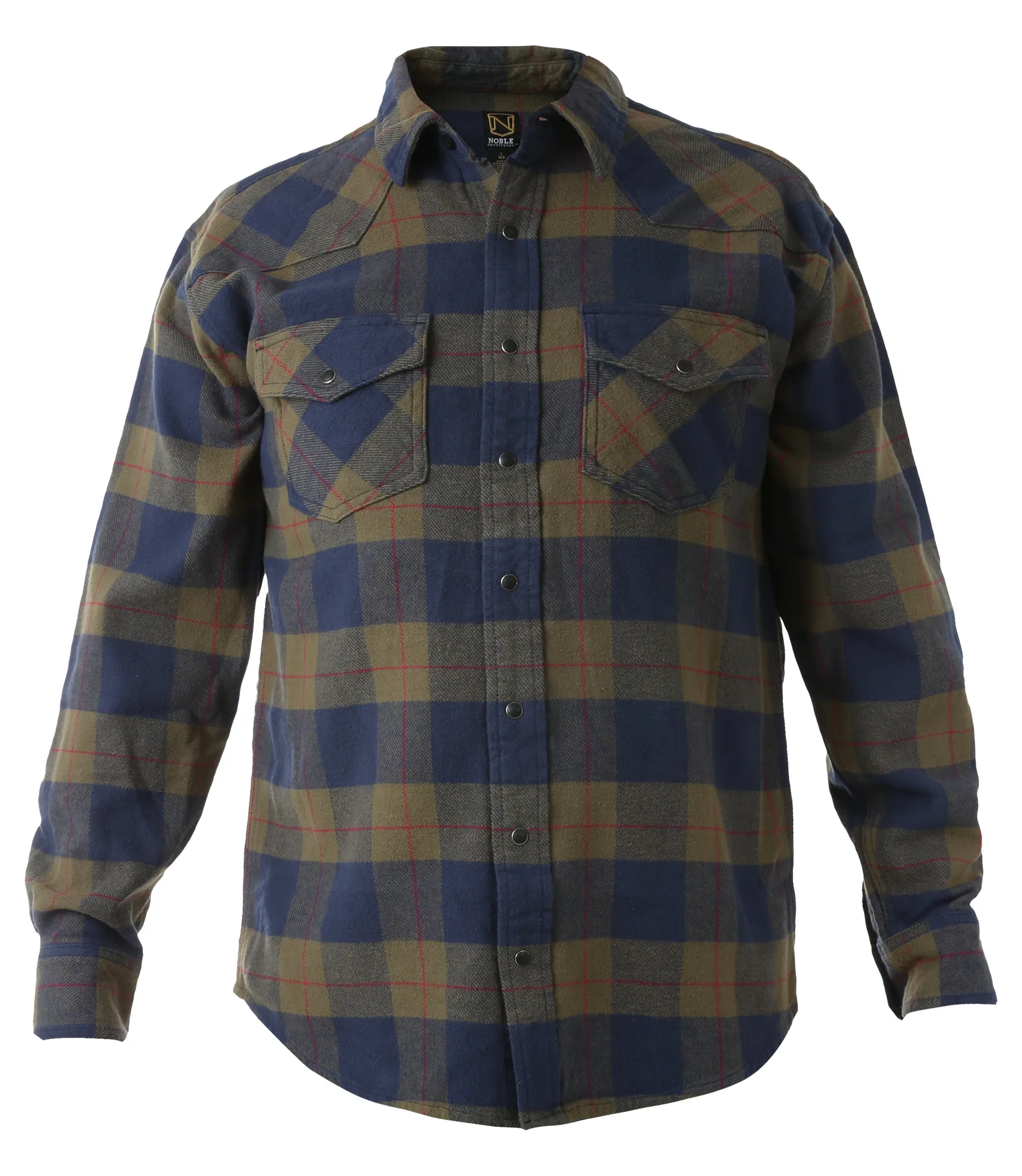 Men's Brawny Snap Front Flannel Shirt