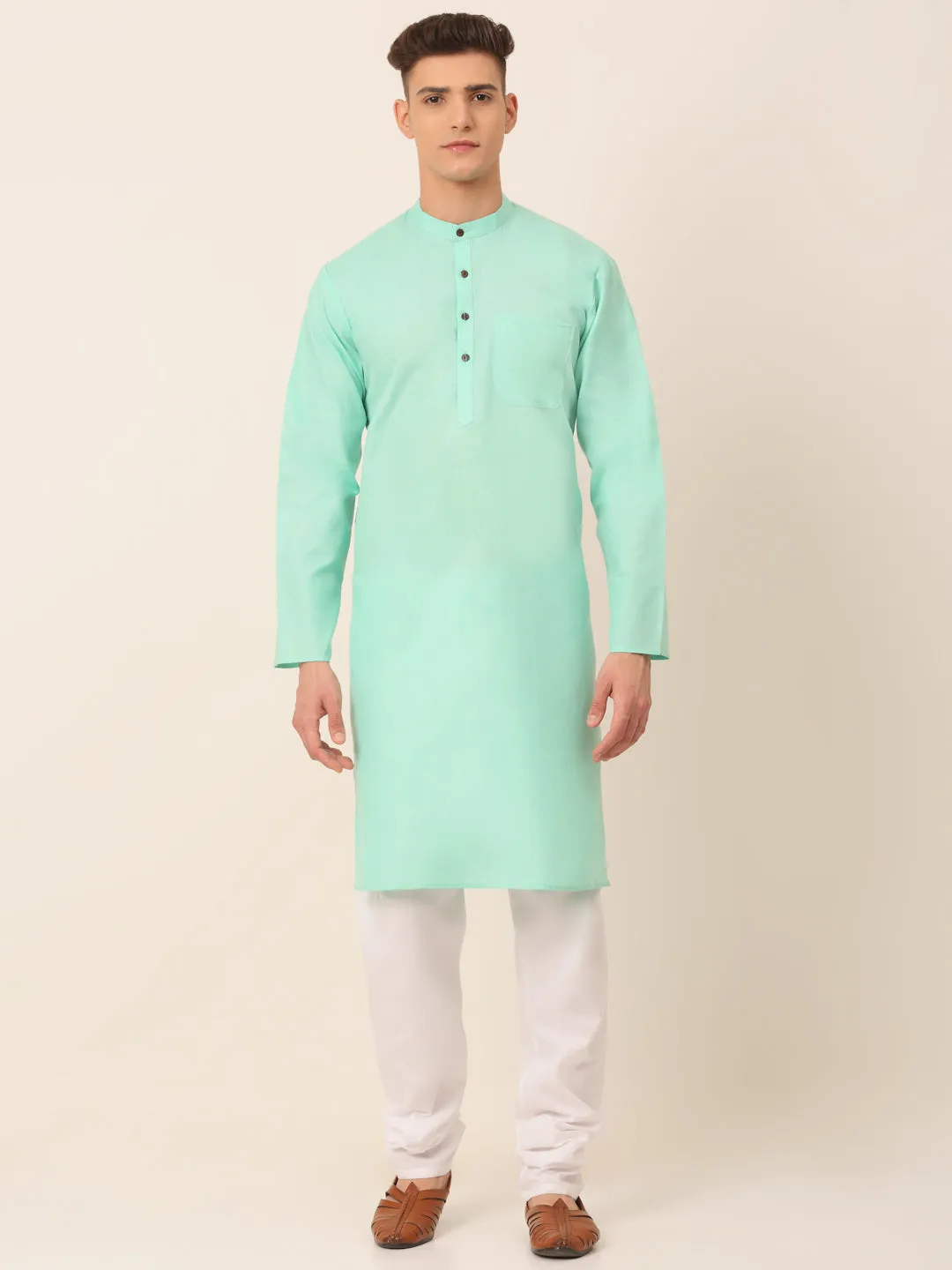 Men's Cotton Solid Kurta Pajama Sets