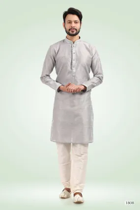 Men's Grey Kurta Pajama