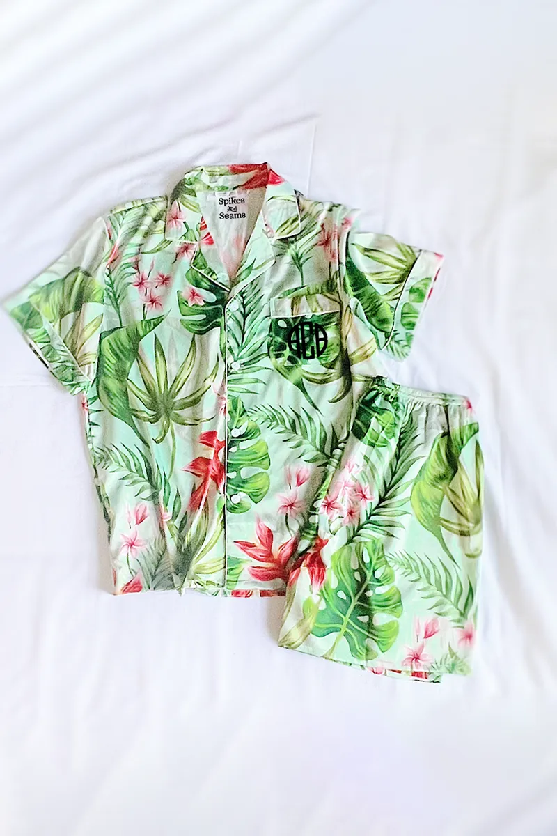 Men's Mint Tropical Pajama set