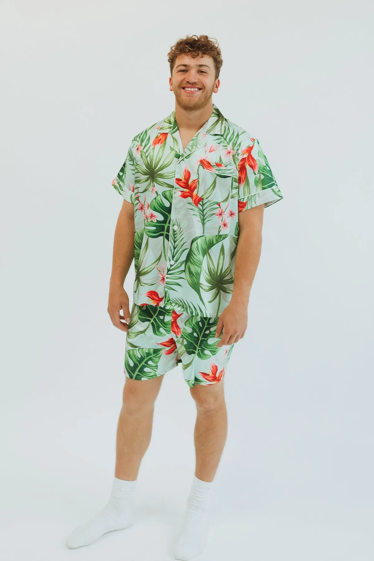 Men's Mint Tropical Pajama set