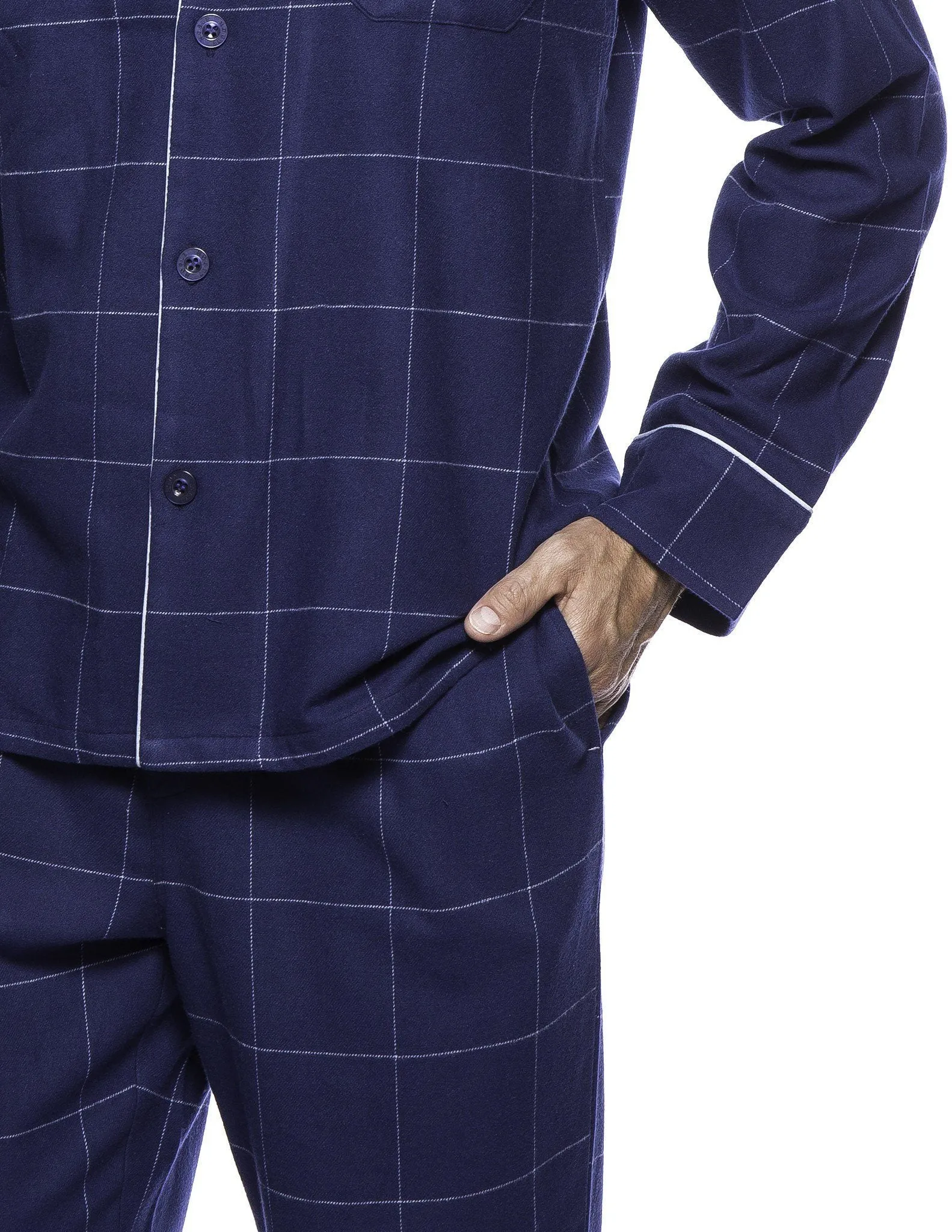 Men's Premium 100% Cotton Flannel Pajama Sleepwear Set