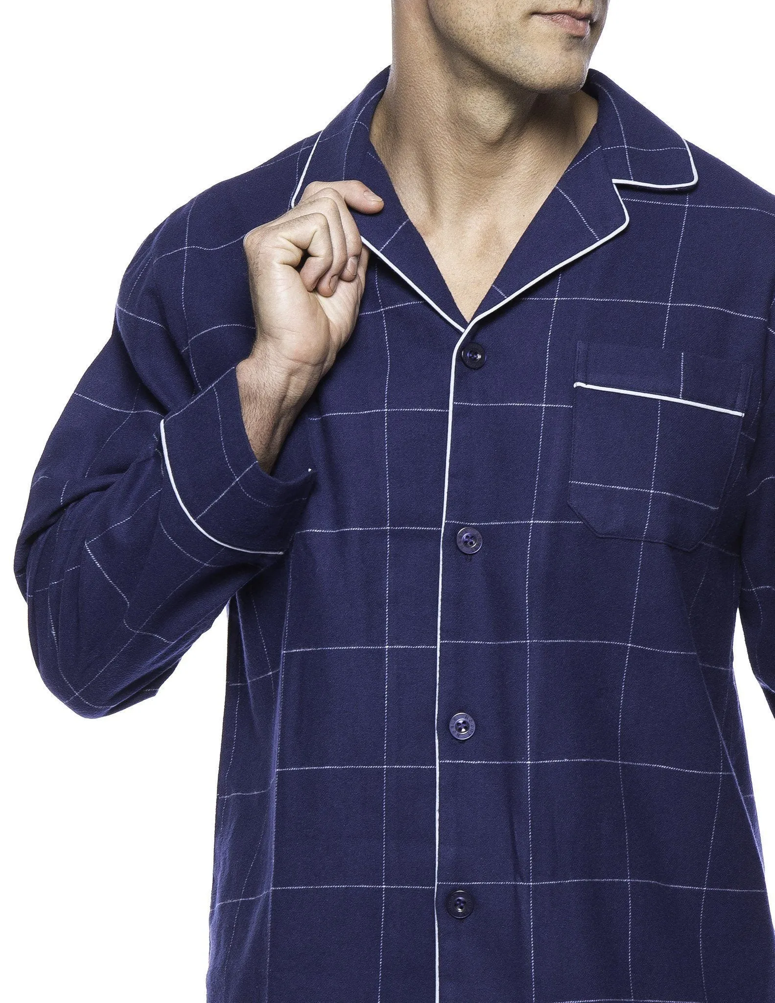 Men's Premium 100% Cotton Flannel Pajama Sleepwear Set