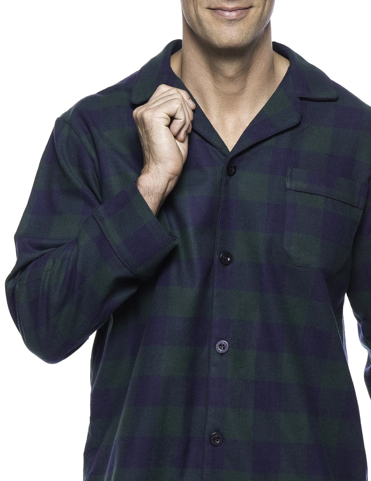 Men's Premium 100% Cotton Flannel Pajama Sleepwear Set