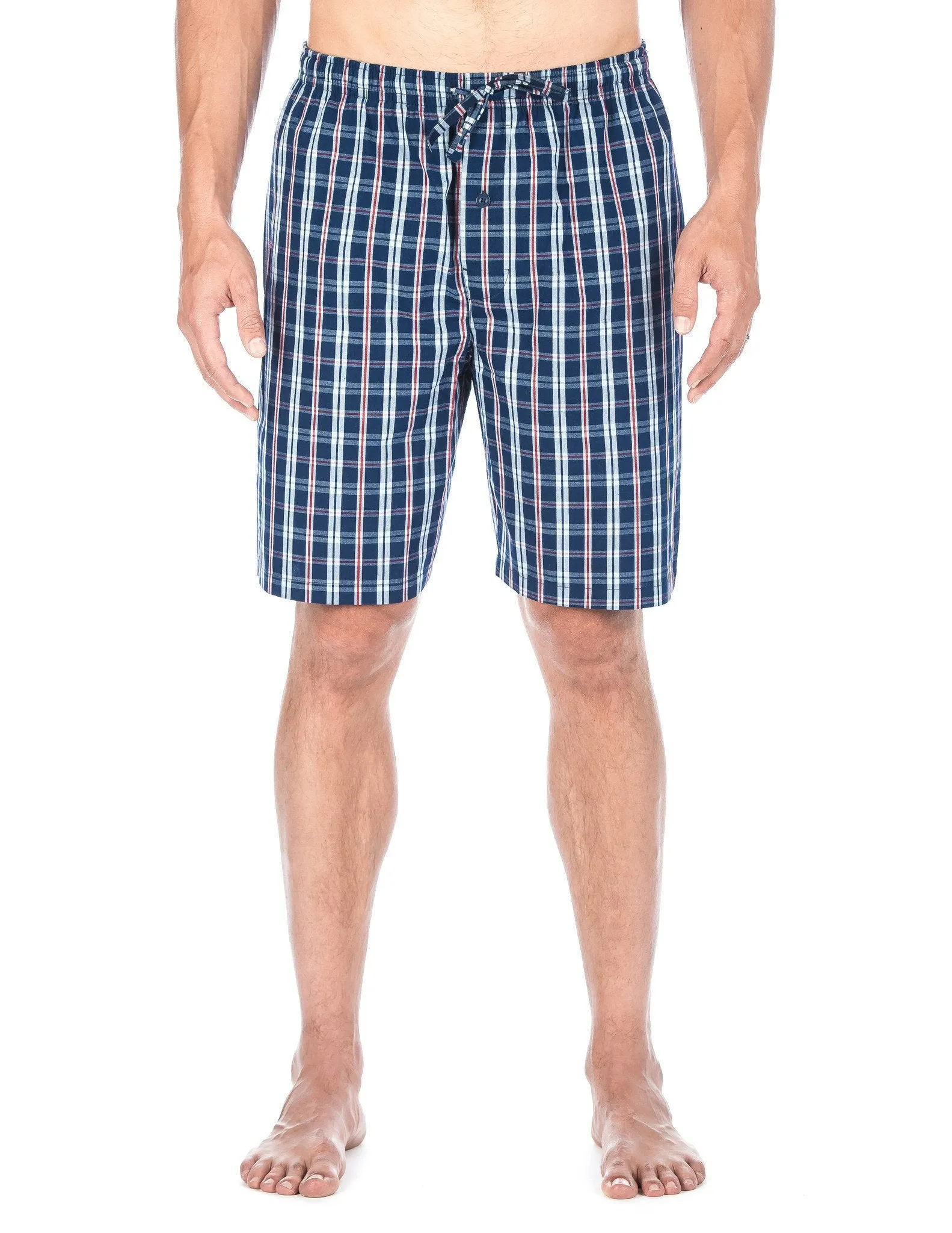 Men's Premium Cotton Sleep Shorts (2-Pack) - University Plaid