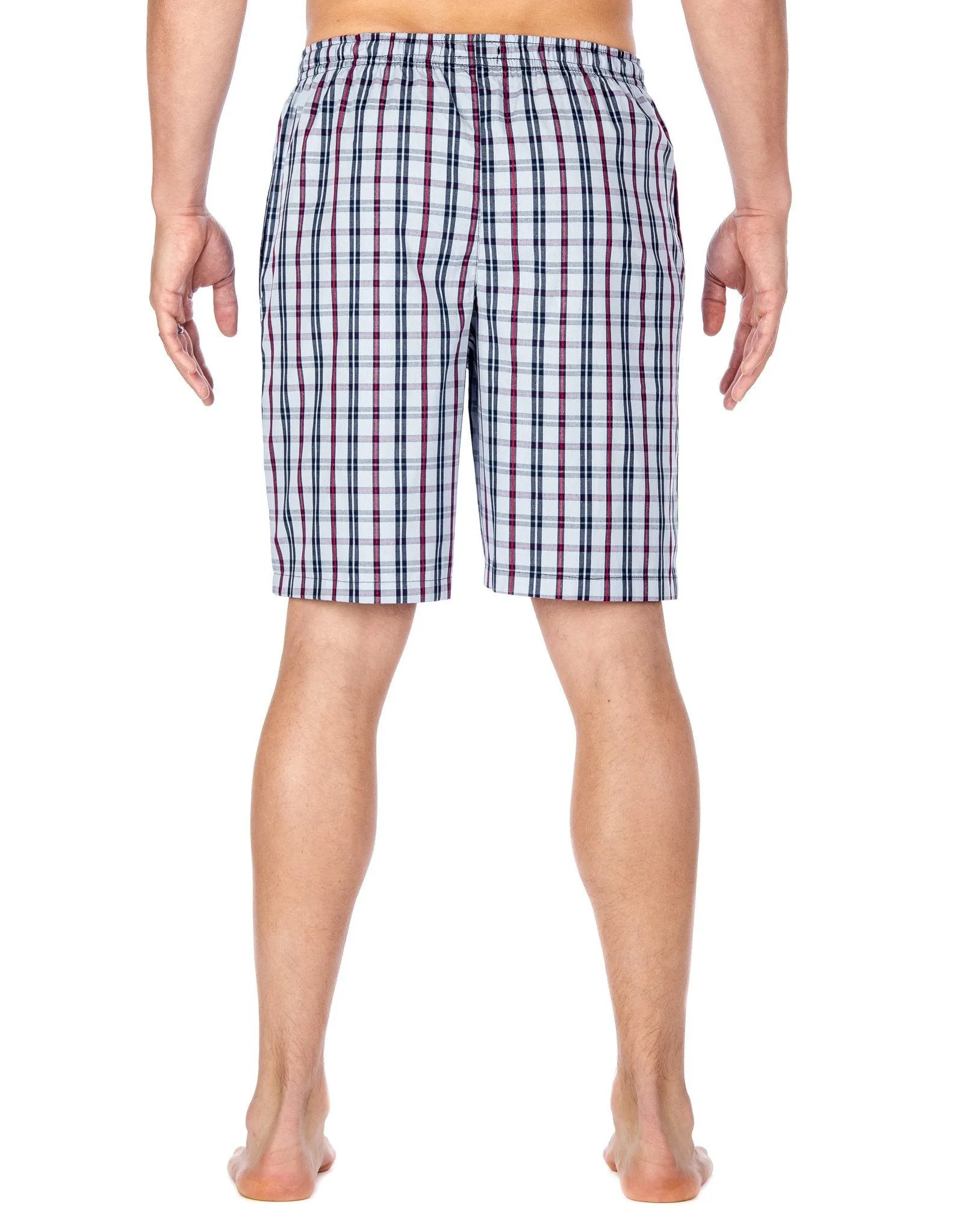 Men's Premium Cotton Sleep Shorts (2-Pack) - University Plaid