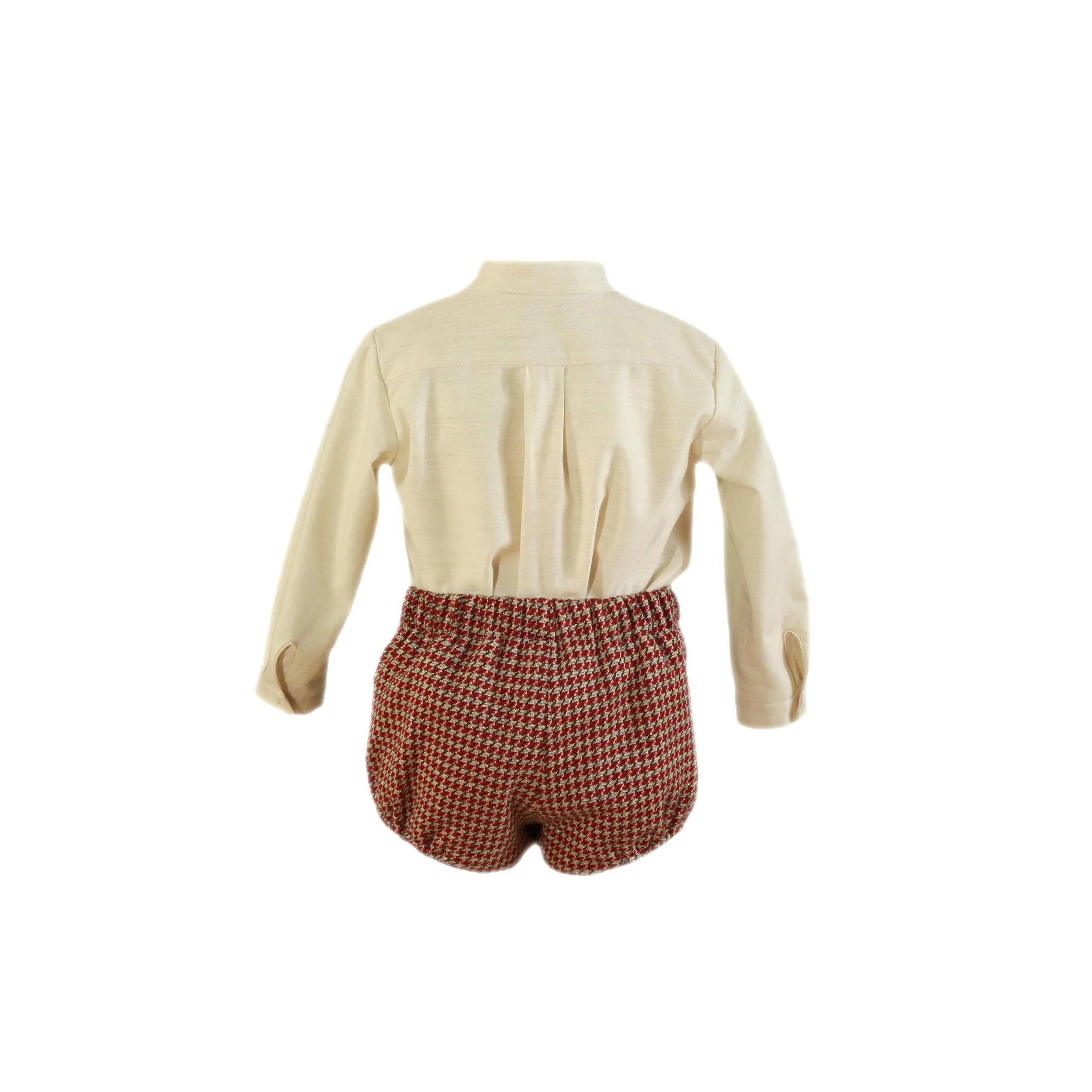 Miranda AW24 - Boys Red Check Shorts with Matching Cream Shirt 147-23