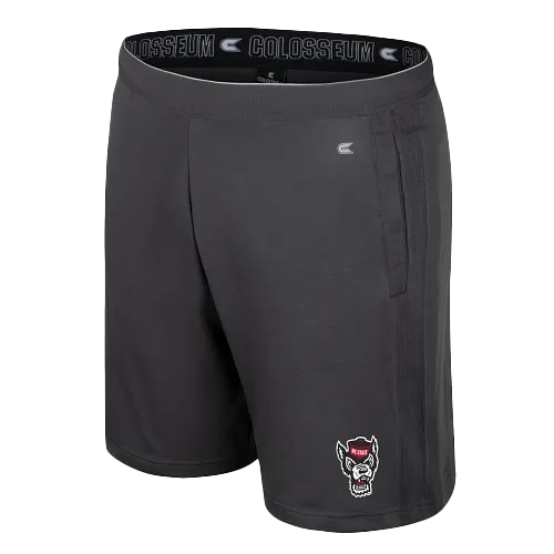 NC State Wolfpack Charcoal 7" Inseam Polyester Shorts