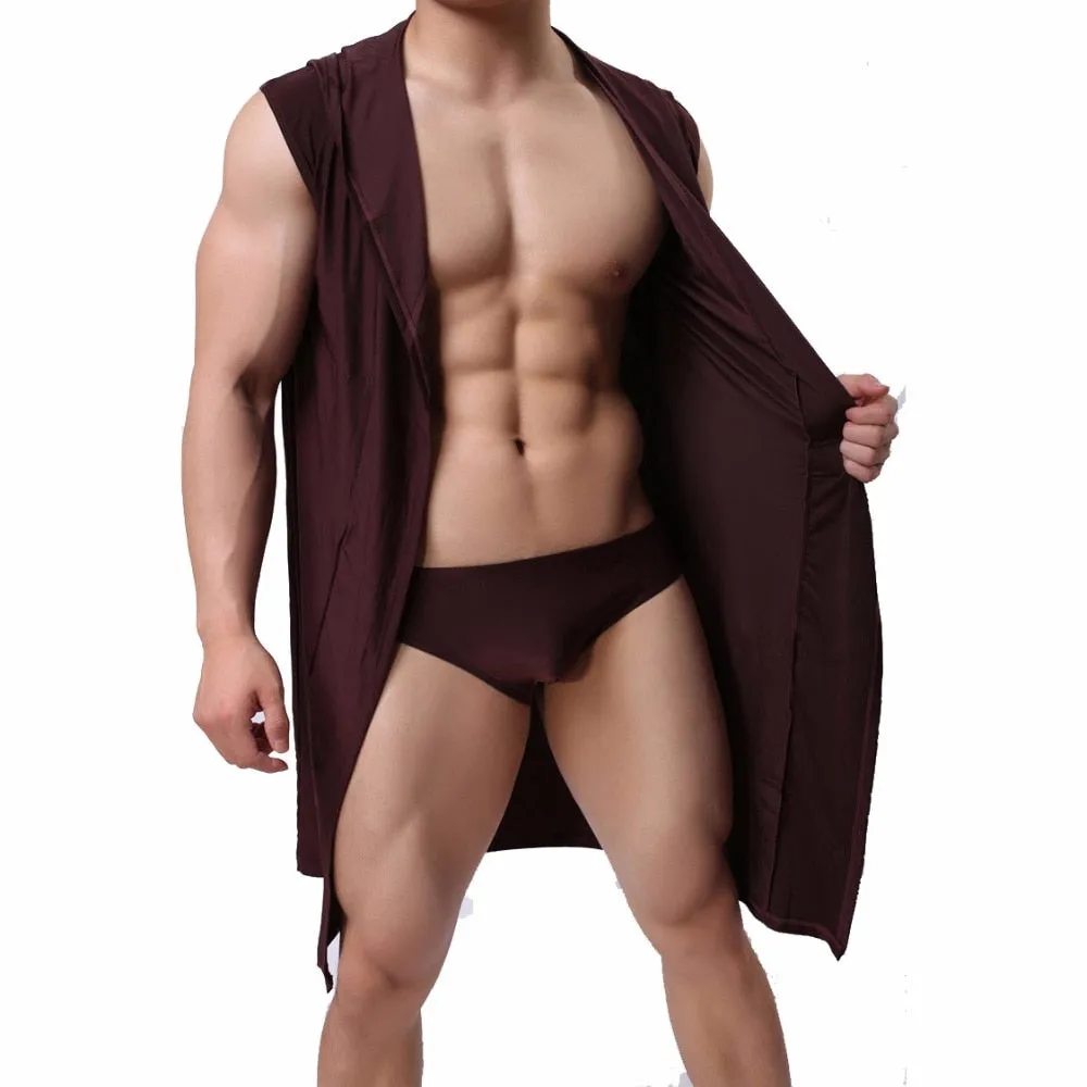 New Men'S Fashion Bathrobe Massage Clothes