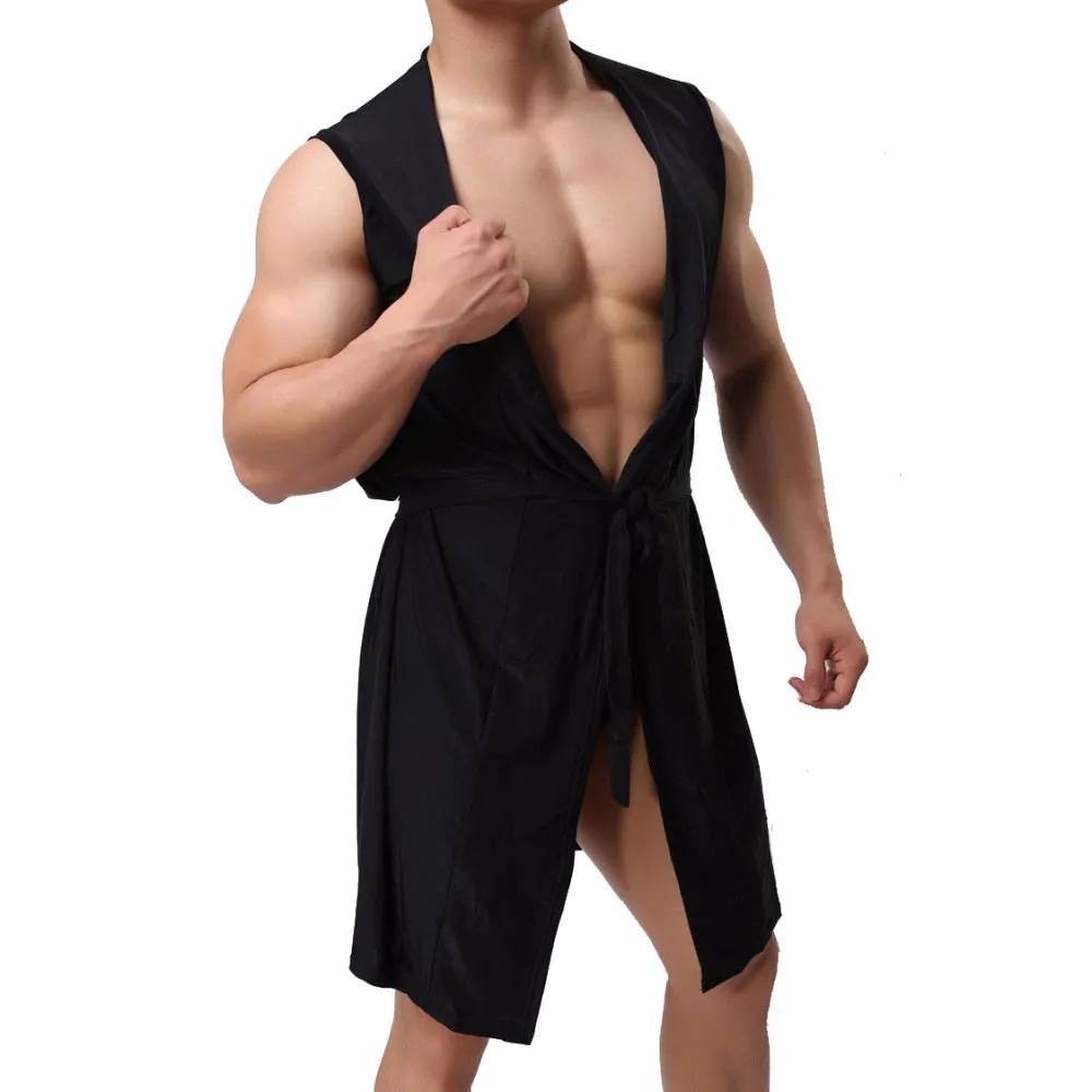 New Men'S Fashion Bathrobe Massage Clothes