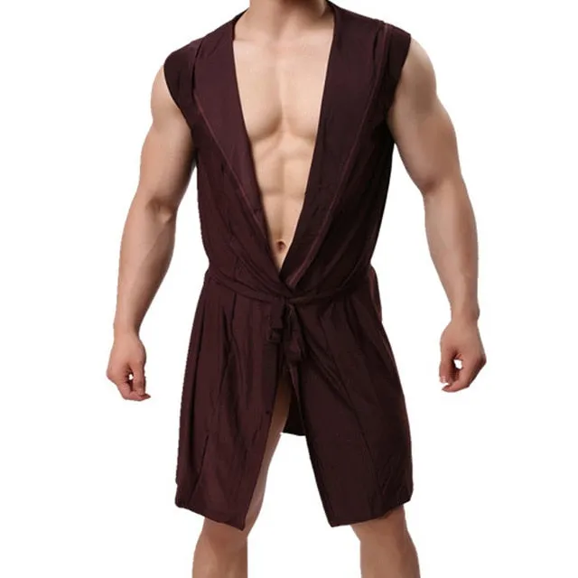 New Men'S Fashion Bathrobe Massage Clothes