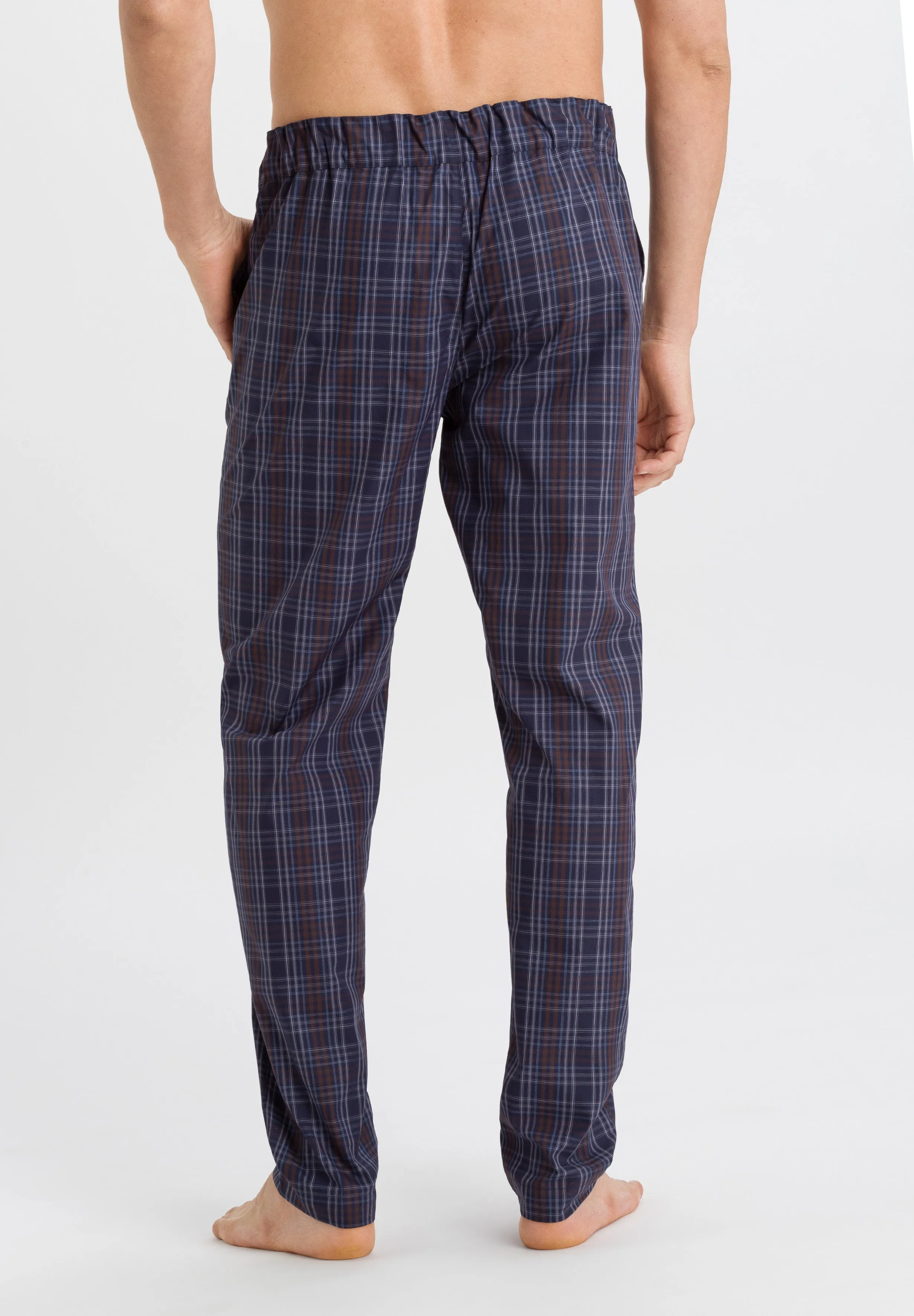 Night And Day Woven Lounge Pant | Fine Bluish Check 75436-2941