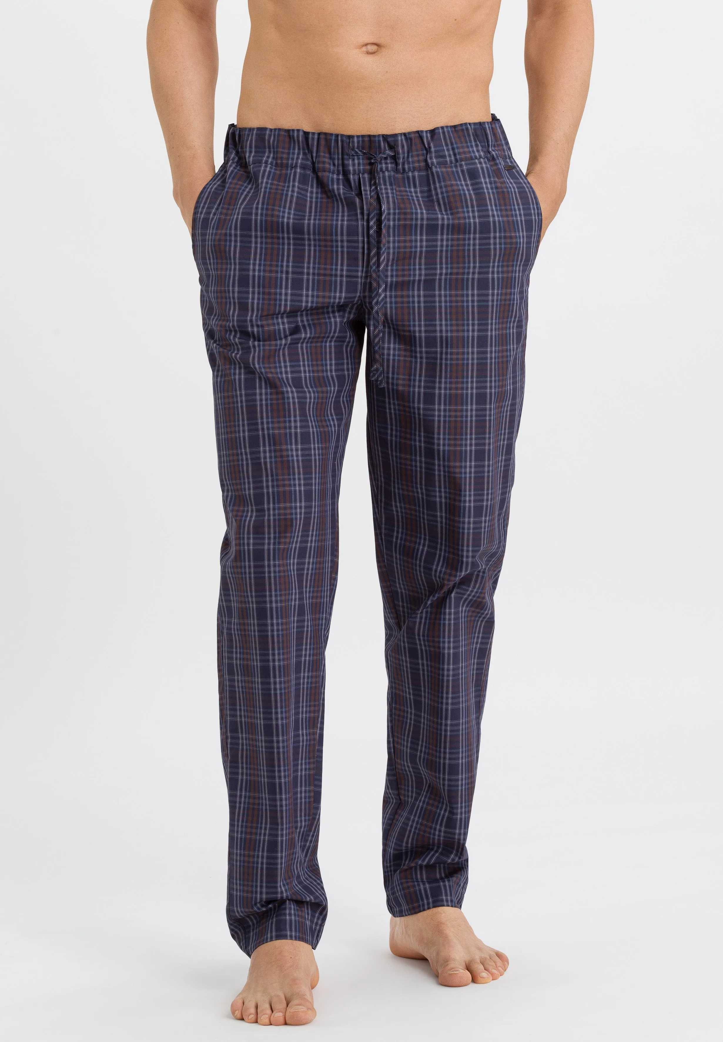 Night And Day Woven Lounge Pant | Fine Bluish Check 75436-2941